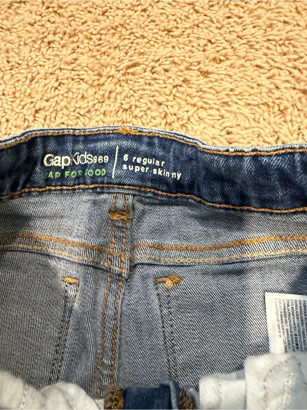 GAP Girls Blue Distressed Jeans & Gray Polka Dot Jeggings - 2-Pack
